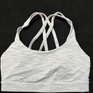 lululemon athletica Light Gray Strappy Sports Bra